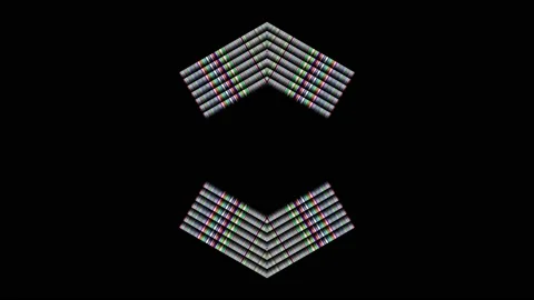 Digital Art, abstract colorful objects 스톡 동영상 138535149