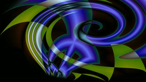 Digital Art, abstract colorful objects Stock Footage 138985265