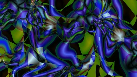 Digital Art, abstract colorful objects Stock Footage 138985472