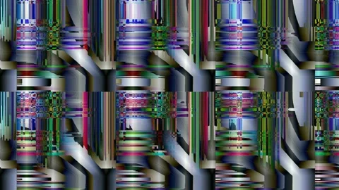 Digital Art, abstract colorful objects Stock Footage 140121669