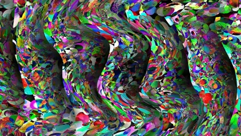 Digital Art, abstract colorful objects 스톡 동영상 140122371