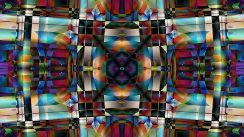 Digital Art, abstract colorful objects Stock Footage 140447528