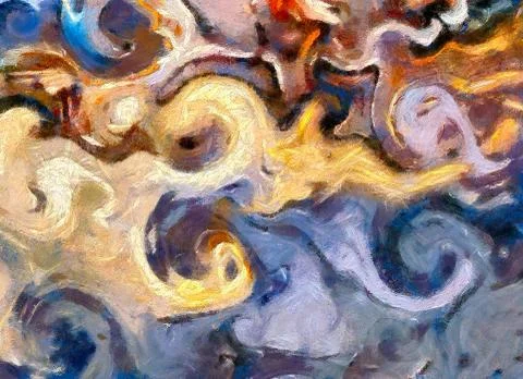 Digital art abstract pattern. Hand drawing modern style art print. Futuristic Stock Illustration