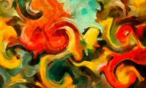 Digital art abstract pattern. Hand drawing modern style art print. Futuristic Stock Illustration