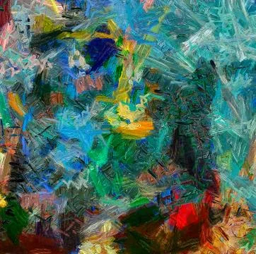 Digital art abstract pattern. Hand drawing modern style art print. Futuristic Stock Illustration