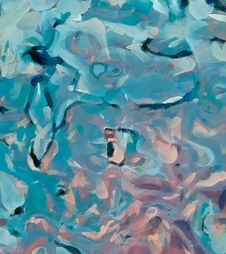 Digital art abstract pattern. Hand drawing modern style art print. Futuristic Stock Illustration