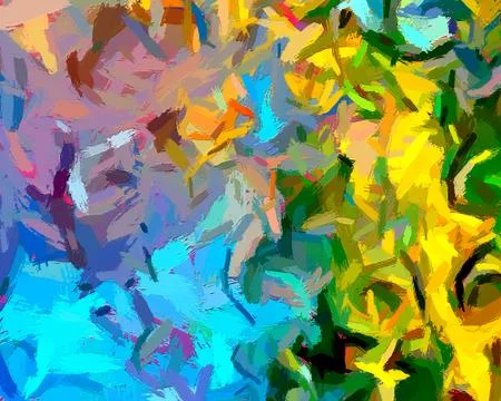 Digital art abstract pattern. Hand drawing modern style art print. Futuristic Stock Illustration