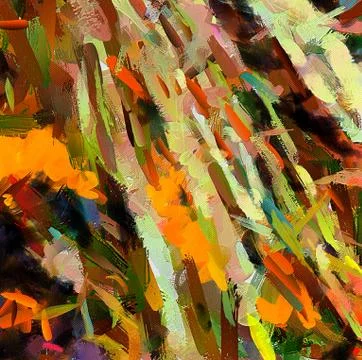 Digital art abstract pattern. Hand drawing modern style art print. Futuristic Stock Illustration