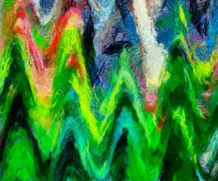 Digital art abstract pattern. Hand drawing modern style art print. Futuristic Illustrazione stock