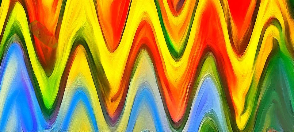 Digital art abstract pattern. Hand drawing modern style art print. Futuristic Stock Illustration