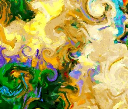 Digital art abstract pattern. Hand drawing modern style art print. Futuristic Stock Illustration