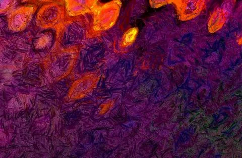 Digital art abstract pattern. Hand drawing modern style art print. Futuristic Stock Illustration