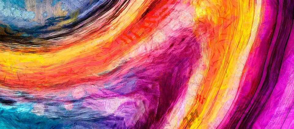 Digital art abstract pattern. Hand drawing modern style art print. Futuristic Stock Illustration