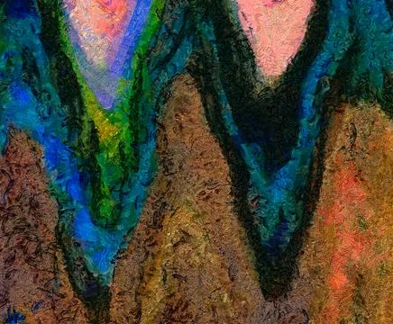 Digital art abstract pattern. Hand drawing modern style art print. Futuristic Stock Illustration