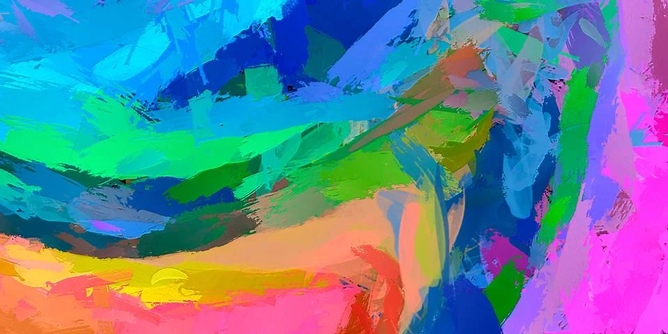 Digital art abstract pattern. Hand drawing modern style art print. Futuristic Stock Illustration