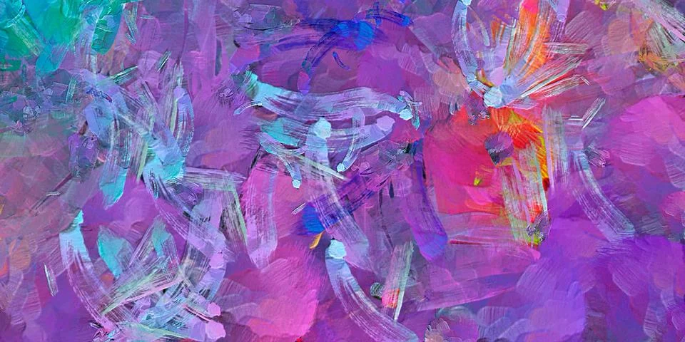 Digital art abstract pattern. Hand drawing modern style art print. Futuristic Stock Illustration