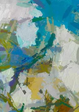 Digital art abstract pattern. Hand drawing modern style art print. Futuristic Stock Illustration