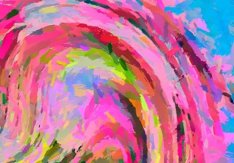 Digital art abstract pattern. Hand drawing modern style art print. Futuristic Stock Illustration