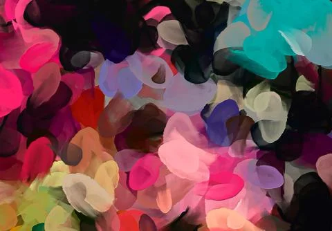 Digital art abstract pattern. Hand drawing modern style art print. Futuristic Stock Illustration