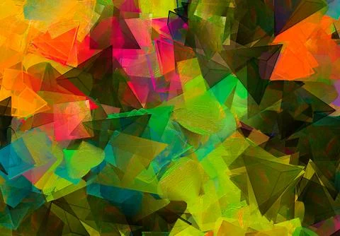 Digital art abstract pattern. Hand drawing modern style art print. Futuristic Stock Illustration