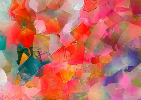 Digital art abstract pattern. Hand drawing modern style art print. Futuristic Stock Illustration