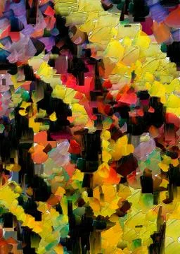 Digital art abstract pattern. Hand drawing modern style art print. Futuristic Stock Illustration