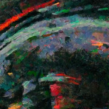 Digital art abstract pattern. Hand drawing modern style art print. Futuristic Stock Illustration