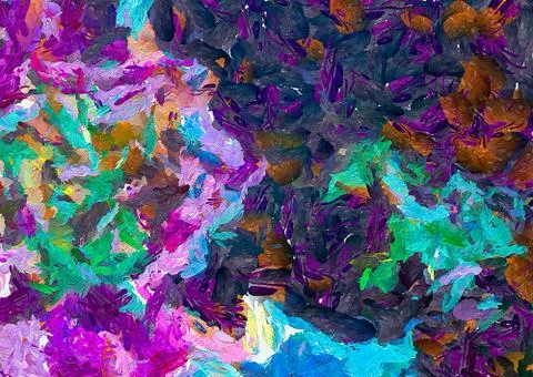 Digital art abstract pattern. Hand drawing modern style art print. Futuristic Stock Illustration