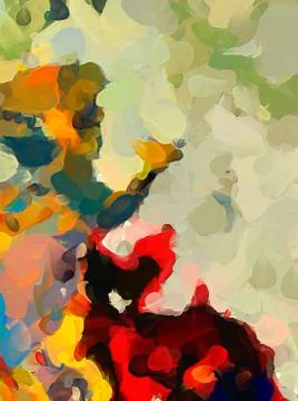 Digital art abstract pattern. Hand drawing modern style art print. Futuristic Stock Illustration