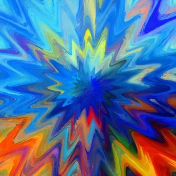 Digital art abstract pattern. Hand drawing modern style art print. Futuristic イラスト素材