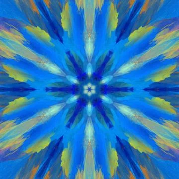 Digital art abstract pattern. Hand drawing modern style art print. Futuristic Illustrazione stock