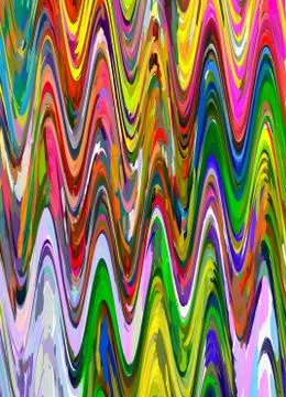 Digital art abstract pattern. Hand drawing modern style art print. Futuristic Illustrazione stock