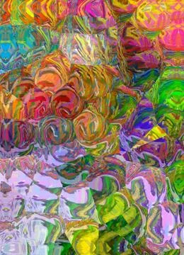 Digital art abstract pattern. Hand drawing modern style art print. Futuristic イラスト素材