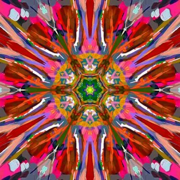 Digital art abstract pattern. Hand drawing modern style art print. Futuristic Stock Illustration