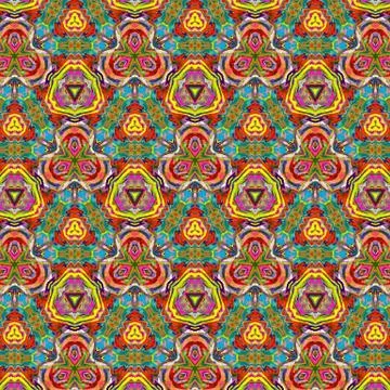 Digital art abstract pattern. Hand drawing modern style art print. Futuristic イラスト素材