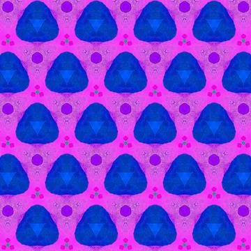 Digital art abstract pattern. Hand drawing modern style art print. Futuristic Illustrazione stock