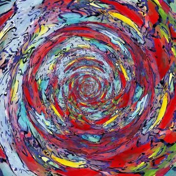 Digital art abstract pattern. Hand drawing modern style art print. Futuristic 스톡 일러스트