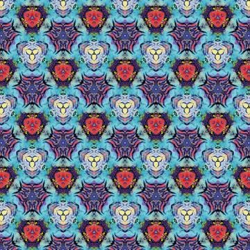 Digital art abstract pattern. Hand drawing modern style art print. Futuristic 스톡 일러스트