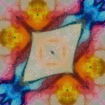 Digital art abstract pattern. Hand drawing modern style art print. Futuristic Illustrazione stock