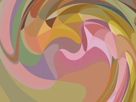 Digital art abstract pattern. Hand drawing modern style art print. Futuristic Illustrazione stock