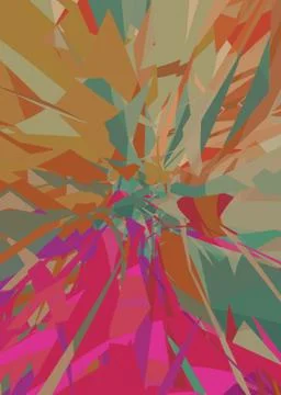 Digital art abstract pattern. Hand drawing modern style art print. Futuristic イラスト素材