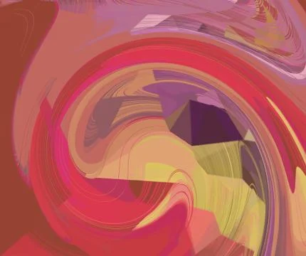 Digital art abstract pattern. Hand drawing modern style art print. Futuristic Illustrazione stock