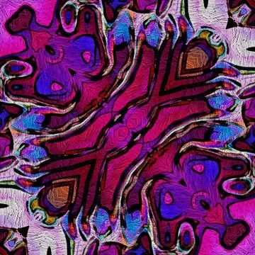 Digital art abstract pattern. Hand drawing modern style art print. Futuristic Stock Illustration