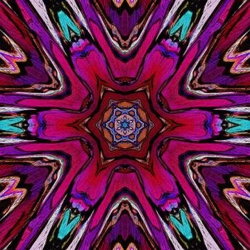 Digital art abstract pattern. Hand drawing modern style art print. Futuristic イラスト素材