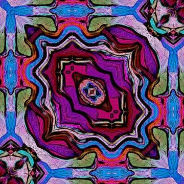 Digital art abstract pattern. Hand drawing modern style art print. Futuristic Stock Illustration