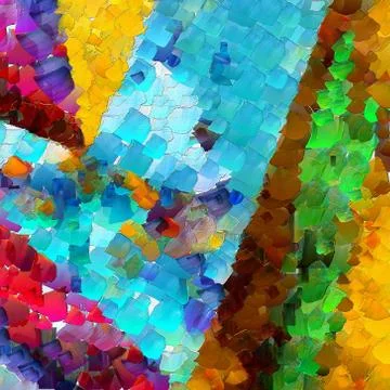 Digital art abstract pattern. Hand drawing modern style art print. Futuristic Stock Illustration