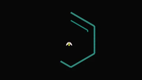 Digital art animated firefly glowing light abstract dark background hexagon.. Stock Footage 321456413