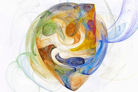 Digital art drawing - The mask Stock Illustration