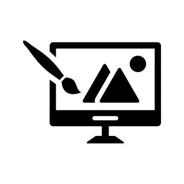 Digital art, graphics icon. Stock Illustration