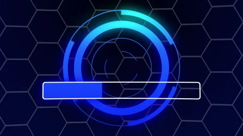 Digital art illustration loading scene Vidéo 331763414